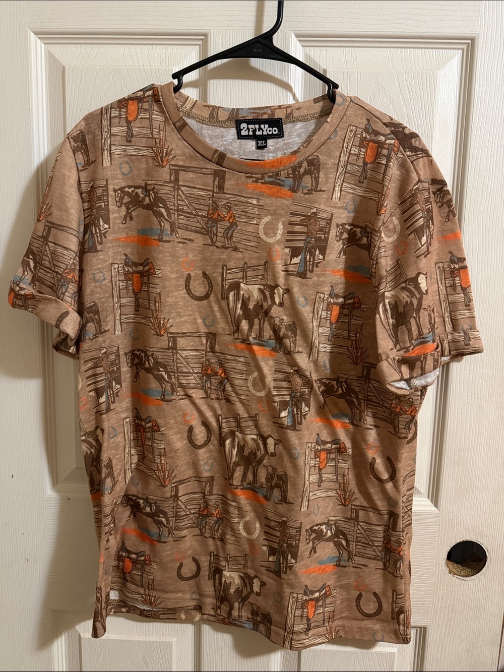 2FiftyCo. Women’s Brown Short Sleeve Western Graphic Tee